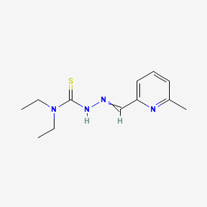 Chemical structure of N,N-diethyl-2-((6-methylpyridin-2-yl)methylene)hydrazinecarbothioamide