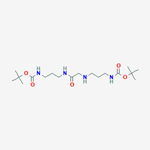Chemical structure of N,N'-Bis[3-(tert-butoxycarbonylamino)propyl]glycinamide