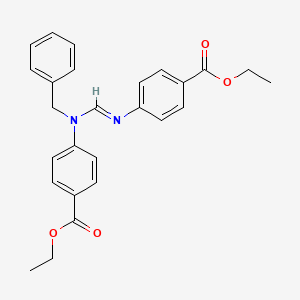 Chemical structure of N,N'-Bis(4-ethoxycarbonylphenyl)-N-benzylformamidine