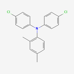 Chemical structure of N,N-Bis(4-chlorophenyl)-2,4-dimethylaniline
