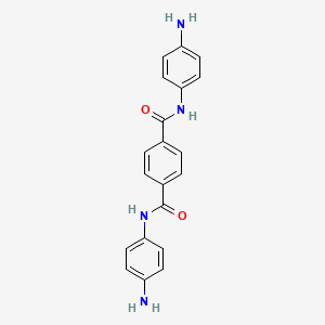Chemical structure of n,n'-Bis(4-aminophenyl)terephthalamide