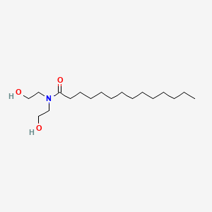 Chemical structure of Myristic acid diethanolamide