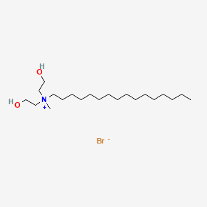Chemical structure of N,N-Bis(2-Hydroxyethyl)-N-methylhexadecan-1-aminium bromide