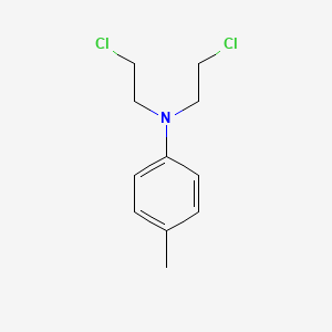 Chemical structure of p-Toluidine, N,N-bis(2-chloroethyl)-
