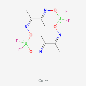 Chemical structure of N,N',N“,N“'-(Tetrafluorodiborato)bis[μ-(2,3-butanedionedioximato)]cobalt(II)