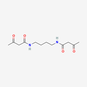 Chemical structure of N,N'-(Butane-1,4-diyl)bis(3-oxobutanamide)