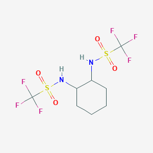 Chemical structure of N,N'-(1S,2S)-1,2-Cyclohexanediylbis[1,1,1-trifluoromethanesulfonamide]