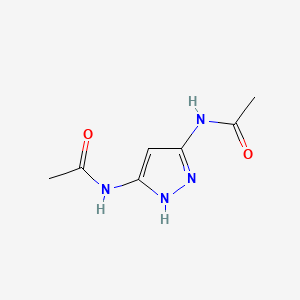Chemical structure of N,N'-(1H-Pyrazole-3,5-diyl)diacetamide