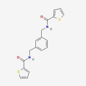 Chemical structure of N,N'-(1,3-Phenylenebis(methylene))bis(thiophene-2-carboxamide)