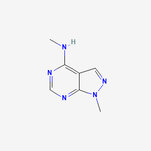 Chemical structure of N,1-Dimethyl-1H-pyrazolo[3,4-d]pyrimidin-4-amine