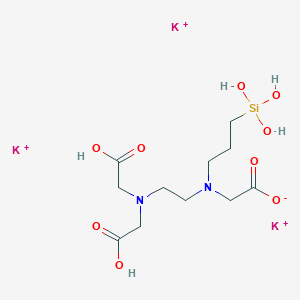 Chemical structure of N-(TRIMETHOXYSILYLPROPYL)ETHYLENEDIAMINETRIACETATE, TRIPOTASSIUM SALT