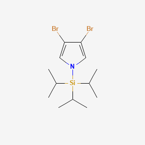 Chemical structure of N-(Triisopropylsilyl)-3,4-dibromopyrrole