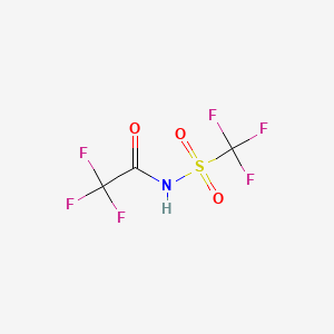Chemical structure of N-(Trifluoromethanesulfonyl)trifluoroacetamide