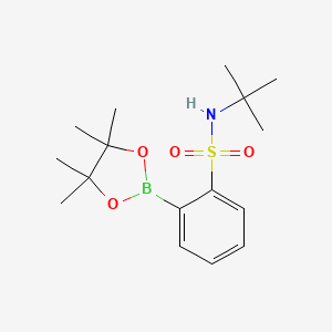 Chemical structure of 2-(tert-butylaMino)sulfonyl-phenylboronic acid pinacol ester