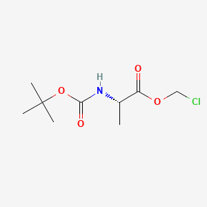 Chemical structure of N-(tert-Butoxycarbonyl)-L-alanine chloromethyl ester