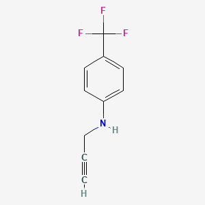 Chemical structure of N-(prop-2-yn-1-yl)-4-(trifluoromethyl)aniline