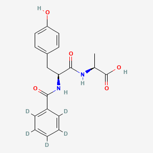 Chemical structure of N-(N-Benzoyl-L-tyrosyl)-L-alanine-d5