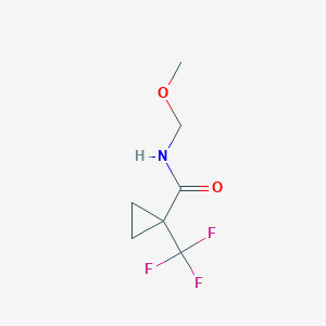 Chemical structure of N-(methoxymethyl)-1-(trifluoromethyl)cyclopropane-1-carboxamide