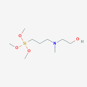 Chemical structure of N-(HYDROXYETHYL)-N-METHYLAMINOPROPYLTRIMETHOXYSILANE
