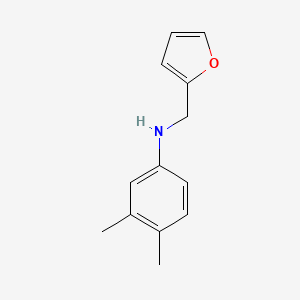 Chemical structure of N-(Furan-2-ylmethyl)-3,4-dimethylaniline