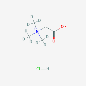 Chemical structure of Betaine-trimethyl-d9 hydrochloride