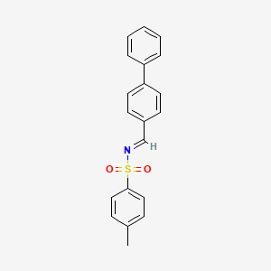 Chemical structure of N-(Biphenyl-4-ylmethylene)-4-methylbenzenesulfonohydrazide