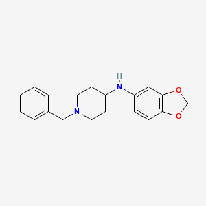 Chemical structure of N-(benzo[d][1,3]dioxol-5-yl)-1-benzylpiperidin-4-aMine