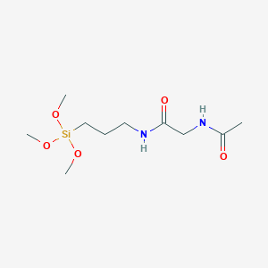 Chemical structure of N-(ACETYLGLYCYL)-3-AMINOPROPYLTRIMETHOXYSILANE
