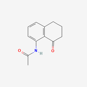Chemical structure of N-(8-oxo-5,6,7,8-tetrahydronaphthalen-1-yl)acetamide