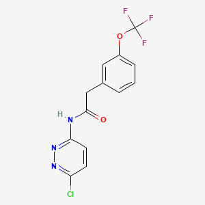 Chemical structure of N-(6-Chloropyridazin-3-yl)-2-(3-(trifluoromethoxy)phenyl)acetamide