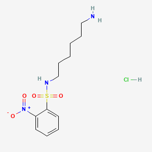 Chemical structure of N-(6-Aminohexyl)-2-nitrobenzenesulfonamide Hydrochloride