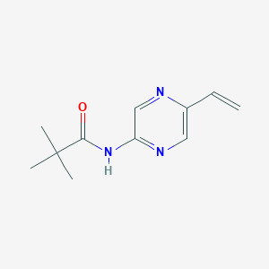 Chemical structure of N-(5-vinylpyrazin-2-yl)pivalamide