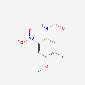 Chemical structure of N-(5-Fluoro-4-methoxy-2-nitrophenyl)acetamide