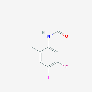 Chemical structure of N-(5-fluoro-4-iodo-2-methylphenyl)acetamide