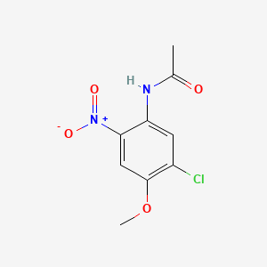 Chemical structure of 5'-Chloro-4'-methoxy-2'-nitroacetanilide