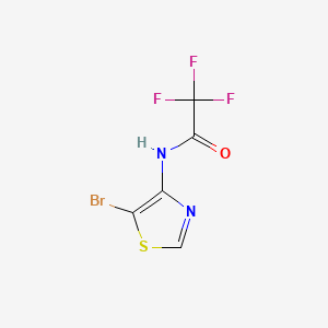 Chemical structure of N-(5-Bromothiazol-4-yl)-2,2,2-trifluoroacetamide