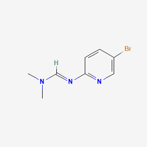 Chemical structure of N'-(5-Bromopyridin-2-yl)-N,N-dimethylformimidamide