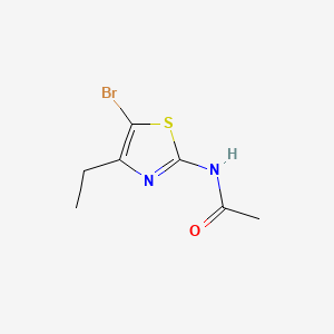 Chemical structure of N-(5-Bromo-4-ethylthiazol-2-yl)acetamide