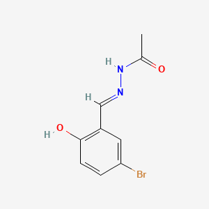 Chemical structure of N'-(5-bromo-2-hydroxybenzylidene)acetohydrazide