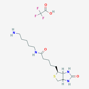 Chemical structure of N-(5-AMinopentyl)biotinamide trifluoroacetate salt