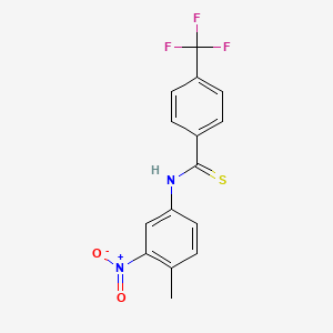 Chemical structure of N-(4-Methyl-3-nitrophenyl)-4-(trifluoromethyl)benzothioamide