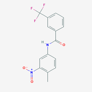 Chemical structure of N-(4-Methyl-3-nitrophenyl)-3-(trifluoromethyl)benzamide