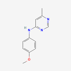 Chemical structure of N-(4-Methoxyphenyl)-6-methylpyrimidin-4-amine