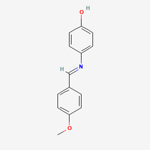 Chemical structure of N-(4-Methoxybenzylidene)-4-hydroxyaniline