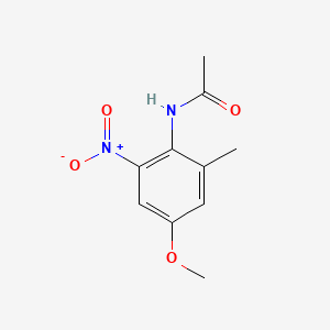 Chemical structure of N-(4-Methoxy-2-methyl-6-nitrophenyl)acetamide