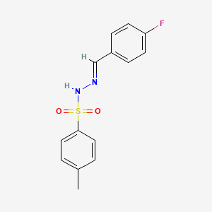 Chemical structure of N'-(4-fluorobenzylidene)-4-methylbenzenesulfonohydrazide
