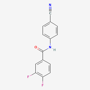 Chemical structure of N-(4-Cyanophenyl)-3,4-difluorobenzamide