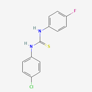 Chemical structure of 1-(4-Chlorophenyl)-3-(4-fluorophenyl)thiourea