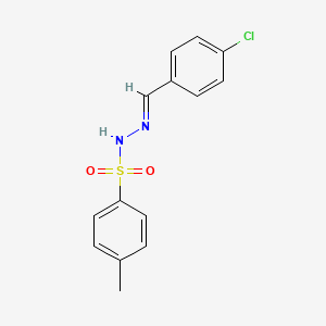 Chemical structure of N-(4-chlorobenzylidene)-4-methylbenzenesulfonohydrazide