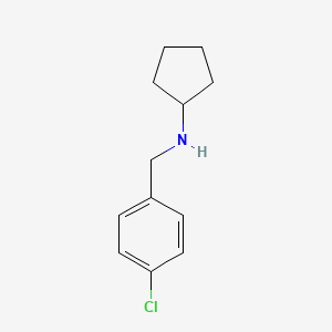Chemical structure of 4-chloro-N-cyclopentylbenzylamine